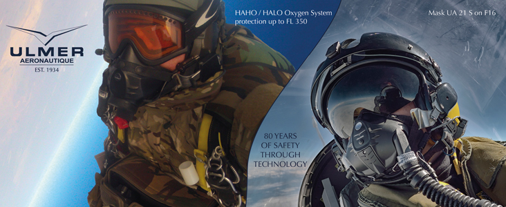 ulmer aeronautique haho halo oxygen system mask ua21s f16